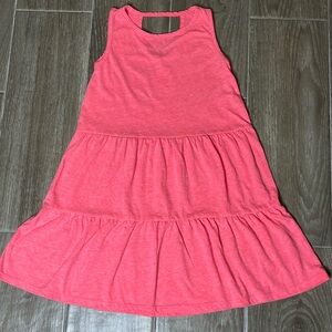 Girls’ Tiered Tank Dress - Beach Coral - Size 8